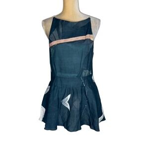 Ellender Blair Top Women's Size 12 Botanical Print‎ Sleeveless Mini Dress New